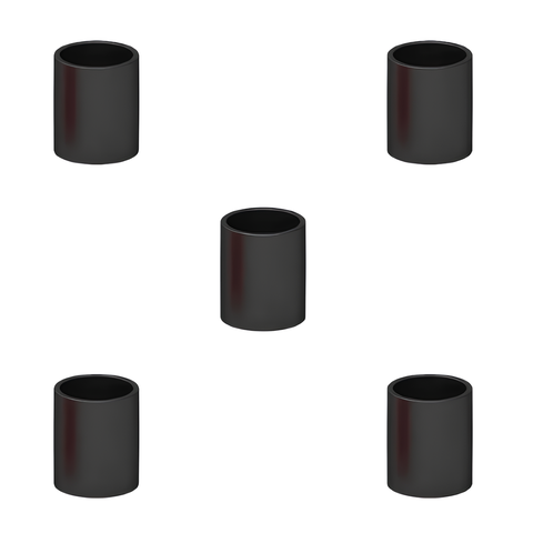 Kit5 Luva Pvc 3/4 Preta