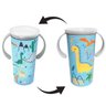 Kit Refeição Bebê Infantil Prato Térmico Ventosa Copo Mágico 360º e Potes Dino - 4