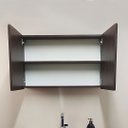 Ver imagem 4 de Gabinete Banheiro 3 Gavetas Espelheira 2 Portas MDF com Cuba:Madeirado/Biscuit