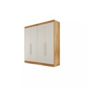 Ver imagem 2 de Guarda Roupa Solteiro 4 Portas 3 Gavetas - Nantes-peroba/off White - Móveis Europa