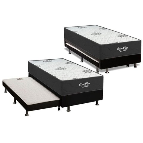Cama Box C/ Aux Conjugado Solteiro Inovaflex Star 88x188