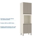 Ver imagem 6 de Paneleiro de Cozinha 70 Cm com Nicho Microondas 4 Portas 4 Prateleiras Linea Luciane Móveis