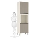 Ver imagem 4 de Paneleiro de Cozinha 70 Cm com Nicho Microondas 4 Portas 4 Prateleiras Linea Luciane Móveis