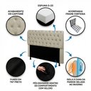 Ver imagem 3 de Cabeceira Cama Box King Size Sarah 195cm com Frame Suede Bege Claro - Abmaza