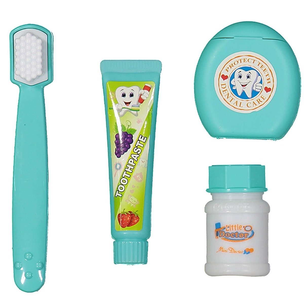 Kit Dentista Infantil 16 Peças Fenix Brinquedo Infantil Odontologia Verde - 4