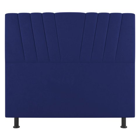 Cabeceira Cama Box Casal King Size Dublin 195cm Suede Azul - Abmaza