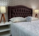 Ver imagem 2 de Cabeceira King 195 Cama Box Sophia Provençal Marrom Corano com Pés Rbl