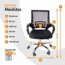 Ver imagem 5 de Kit 3 Cadeiras de Escritorio Begonia Tela Mesh Ergonomico + E-book