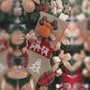 Ver imagem 2 de Bota de Natal Decorativa Suspensa em Poliéster Xadrez 27x47cm Rena