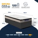 Ver imagem 3 de Cama Box Baú com Colchão Gazin de Espuma D33 Pillow In Force Mid Solteiro 88cm