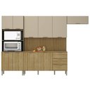Ver imagem 1 de Armário de Cozinha 4 Peças Charm03 Balcão com Tampo 160cm K02 Freijó/Vanilla - Mpozenato