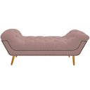 Ver imagem 5 de Kit Cabeceira 140 cm Suede + Calçadeira Madrid Rosê