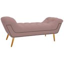Ver imagem 4 de Kit Cabeceira 140 cm Suede + Calçadeira Madrid Rosê