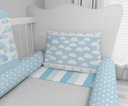 Ver imagem 3 de Kit Berço Enxoval de Bebê Nuvens Azul