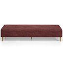 Ver imagem 5 de Puff Decorativo Sala de Estar Bali W01 Pés Palito 170x60cm Linho Bordô - Lyam Decor