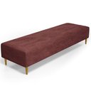 Ver imagem 1 de Puff Decorativo Sala de Estar Bali W01 Pés Palito 170x60cm Linho Bordô - Lyam Decor