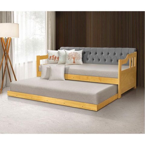 Sofá Cama Dublin 3 Lugares 195cm Imbuia