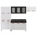 Ver imagem 2 de Cozinha de Aço Completa Mirage New 14 Portas 2 Gavetas com Vidro Branco/Preto 815486 - Telasul