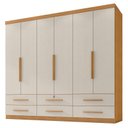 Ver imagem 1 de Guarda Roupa Casal Maximus 6 Portas 6 Gavetas Cinamomo Areia Fosco - Zanzini