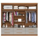 Ver imagem 2 de Guarda Roupa Casal Maximus 6 Portas 6 Gavetas Cinamomo Areia Fosco - Zanzini