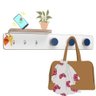 Kit 2Un Cabideiro Porta Chave de Parede para Bolsa Casacos Bones e Suporte para Celular - 5