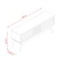 Bancada Rack Suécia 1.50 cm para Sala TV Até 65 Polegadas Off White/ Savana - 4