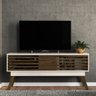 Bancada Rack Suécia 1.50 cm para Sala TV Até 65 Polegadas Off White/ Savana - 3