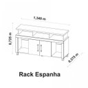 Ver imagem 5 de Sala de Estar Espresso Móveis com Painel para TV 47 Polegadas, Rack e Mesa de Centro 381827