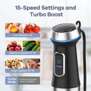 Ver imagem 4 de Ganiza Mixer de Imersão 6 em 1, 1100w, 15 Velocidades, Aço Inox