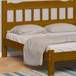 Cama de Casal Queen Imbuia Madeira Pérola Nemargi - 3