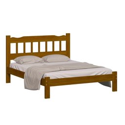 Cama de Casal Queen Imbuia Madeira Pérola Nemargi - 4