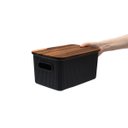 Ver imagem 2 de Caixa Organizadora 6l de Plástico com Tampa de Madeira- Oikos