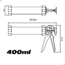 Ver imagem 6 de Pistola Aplicadora Silicone Selante 400ml Profissional