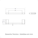 Ver imagem 3 de Porta Toalhas de Rosto Deca You Brown Matte 2050.mr104.mt Marrom Fosco Deca
