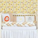 Ver imagem 2 de Kit Protetor Berço Padrão Americano Selva Safari Leão 6 Pçs