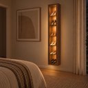 Ver imagem 5 de Cristaleira Armário Suspenso LED 1 Porta Vidro Reflecta 5 Prateleiras Sala de Jantar Quarto Canella