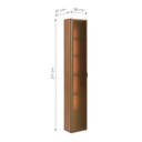 Ver imagem 2 de Cristaleira Armário Suspenso LED 1 Porta Vidro Reflecta 5 Prateleiras Sala de Jantar Quarto Canella
