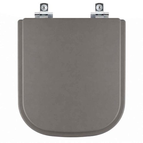 Assento Sanitário Laqueado Soft Close Elite Cinza Fosco para Vaso Celite
