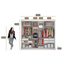 Ver imagem 2 de Guarda Roupa Casal Ambiente Londres 3 Portas 4 Gavetas Neve – Novo Horizonte