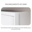 Ver imagem 3 de Guarda Roupa Casal Ambiente Londres 3 Portas 4 Gavetas Neve – Novo Horizonte