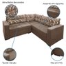 Sofá De Canto 5 Lugares Vitória Marrom Veludo - 9