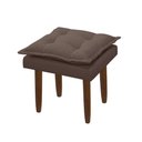 Ver imagem 2 de Puff Opala Retangular Sala e Quarto Bellamado Cor:marrom
