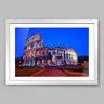 Quadro Fotografia Coliseu Noturno - 20x30cm - Moldura Padrão Branco - 1