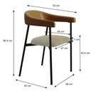 Ver imagem 3 de Conjunto 2 Cadeiras de Jantar Joy Tecido Boucle Est.Preta