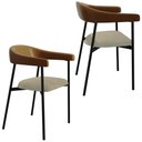 Ver imagem 2 de Conjunto 2 Cadeiras de Jantar Joy Tecido Boucle Est.Preta