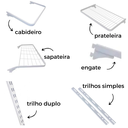 Ver imagem 3 de Guarda roupa closet aramado aberto armário modulado roupeiro 3,70 BR