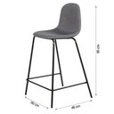 Ver imagem 6 de Banco Alto Decorativo Estofado Alegra Cinza Opt