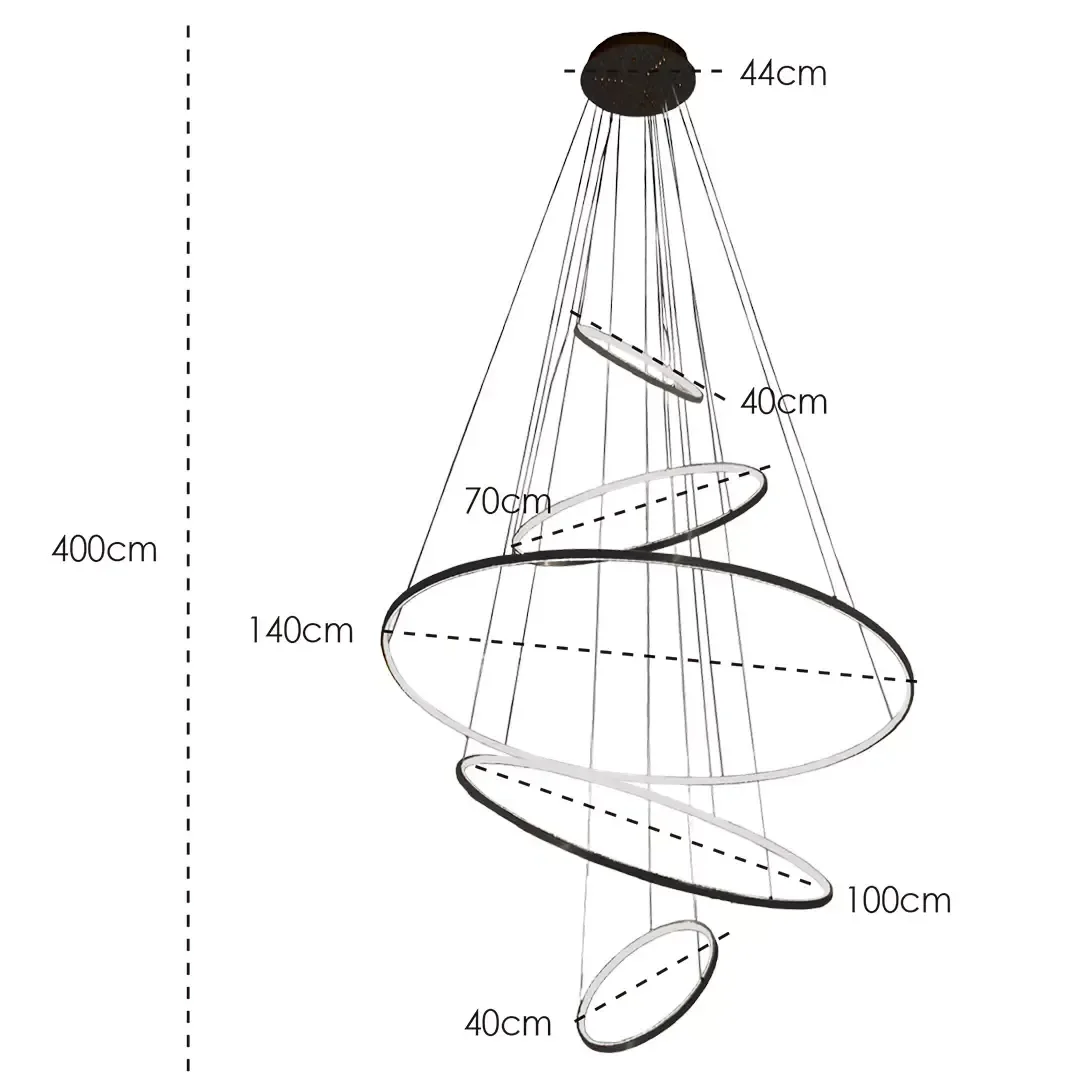 Pendente/ Lustre Alumínio Detalhes em Cristais Led Integrado 150w 3000k Luciin
