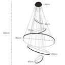 Ver imagem 1 de Pendente/ Lustre Alumínio Detalhes em Cristais Led Integrado 150w 3000k Luciin