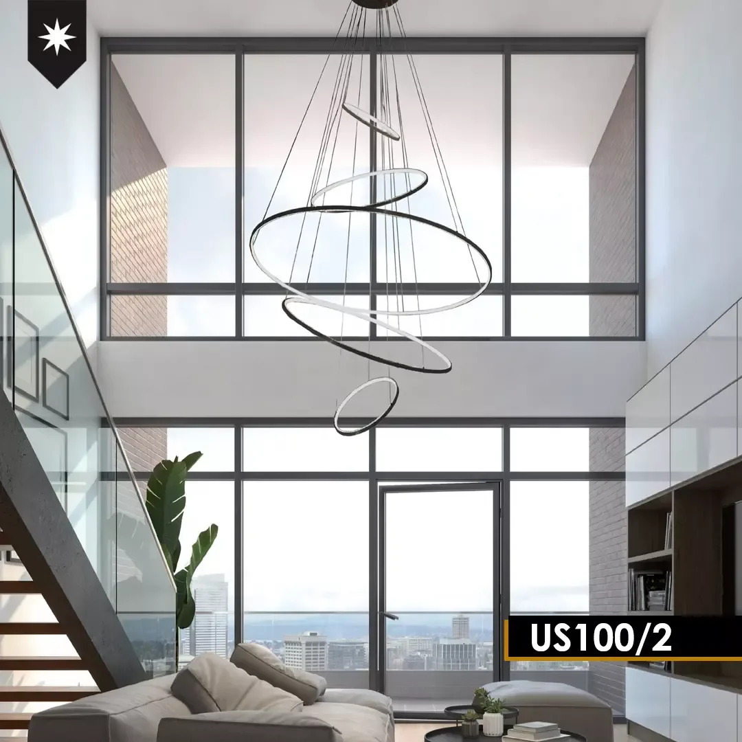 Ver imagem 2 de Pendente/ Lustre Alumínio Detalhes em Cristais Led Integrado 150w 3000k Luciin